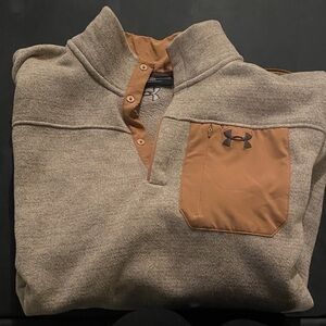 Under Armour Tan and Gray Pullover